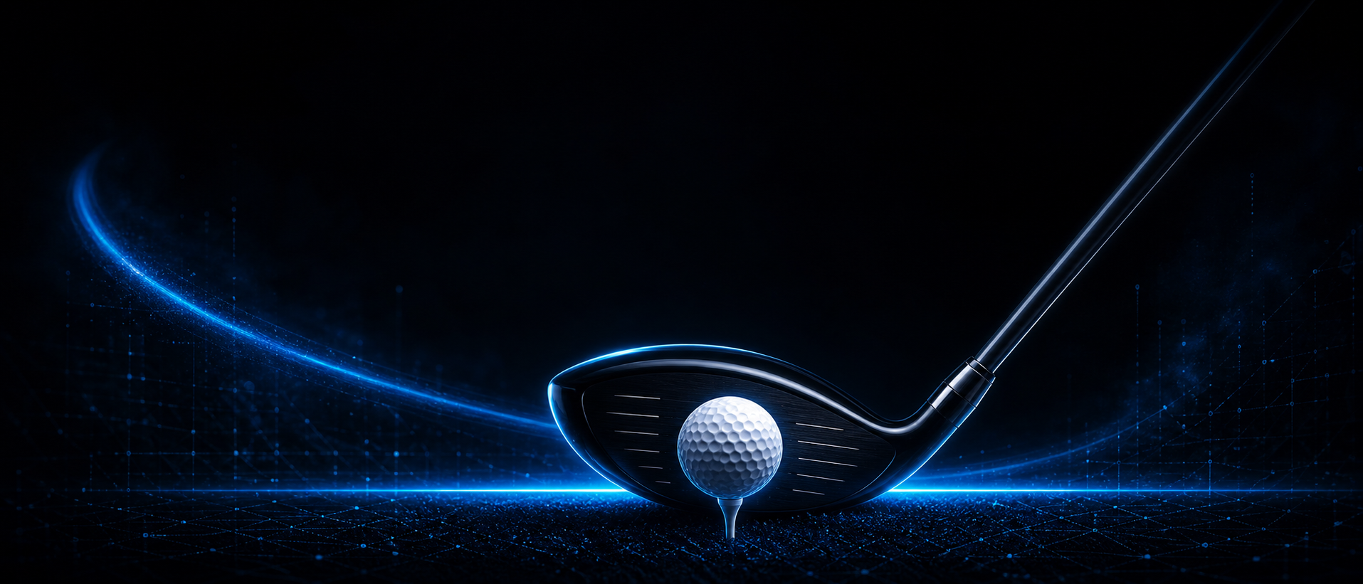 Cinematic driver and golf ball visual representing stock-shot strategy.